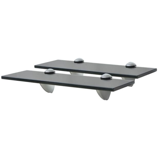 Kelluvat hyllyt, 2 kpl, lasi, 30x20 cm, 8 mm