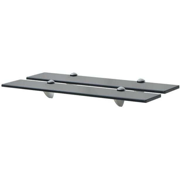 Kelluvat hyllyt, 2 kpl, lasi, 60x20 cm, 8 mm