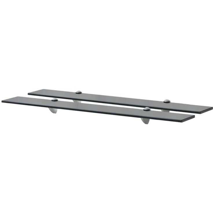 Kelluvat hyllyt, 2 kpl, lasi, 80x20 cm, 8 mm