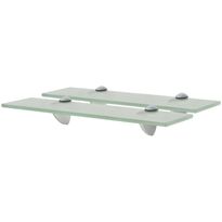Kelluvat hyllyt, 2 kpl, lasi, 40x20 cm, 8 mm, huurre