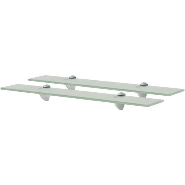 Kelluvat hyllyt, 2 kpl, lasi, 60x20 cm, 8 mm