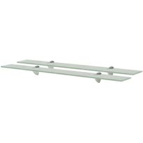 Kelluvat hyllyt, 2 kpl, lasi, 80x20 cm, 8 mm, huurre