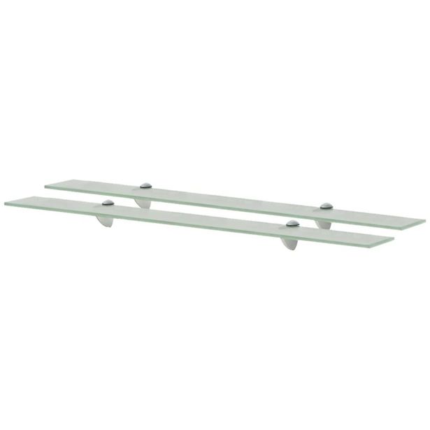 Kelluvat hyllyt, 2 kpl, lasi, 90x20 cm, 8 mm