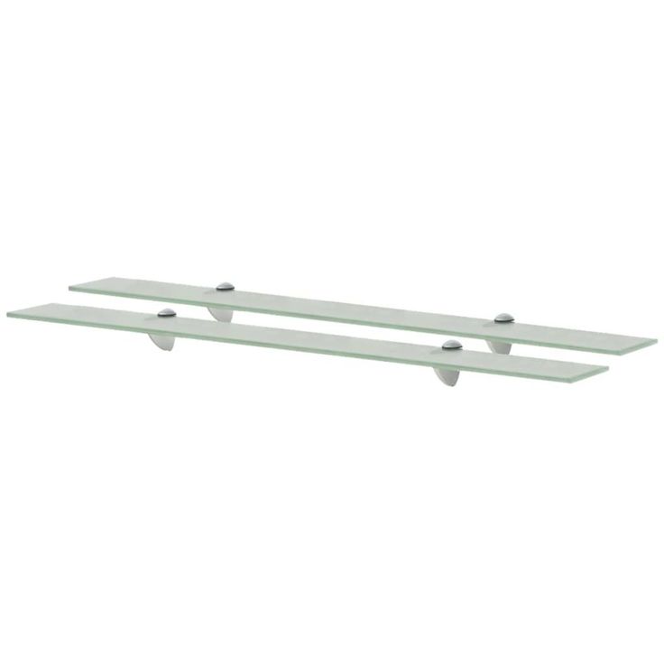 Kelluvat hyllyt, 2 kpl, lasi, 90x20 cm, 8 mm