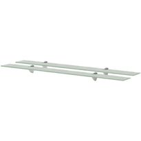 Kelluvat hyllyt 2 kpl lasi 100x20 cm