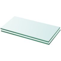 Hyllyt 2 kpl, kirkas lasi, 20x30 cm