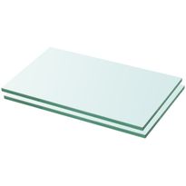 Hyllyt 2 kpl, kirkas lasi, 30x12 cm