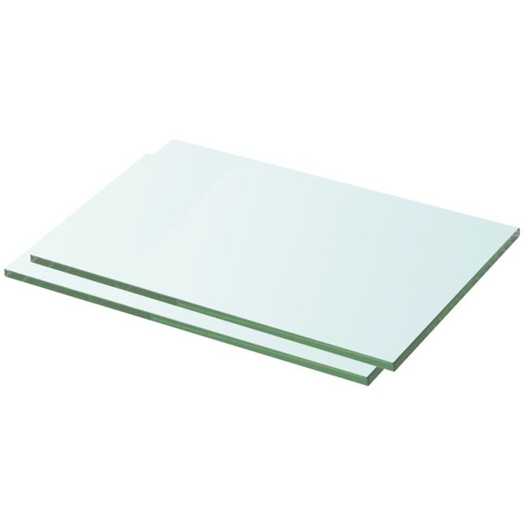 Hyllyt 2 kpl, kirkas lasi, 30x15 cm