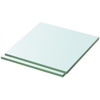 Hyllyt 2 kpl, kirkas lasi, 30x30 cm