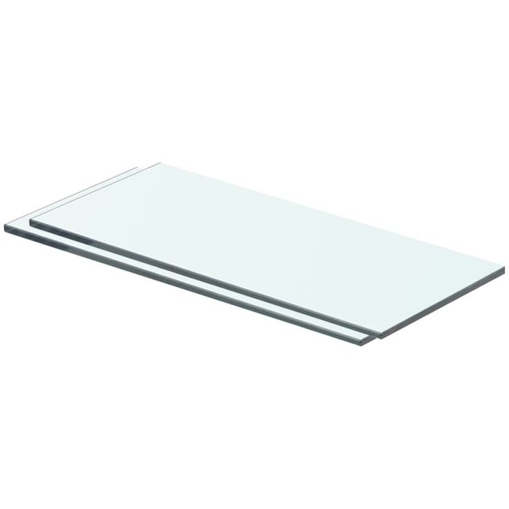 Hyllyt 2 kpl, kirkas lasi, 40x12 cm