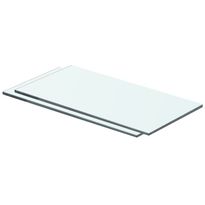 Hyllyt 2 kpl, kirkas lasi, 40x15 cm
