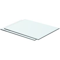 Hyllyt 2 kpl, kirkas lasi, 40x25 cm