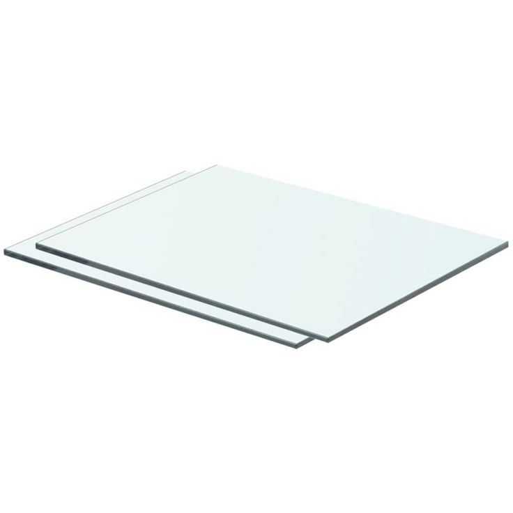 Hyllyt 2 kpl, kirkas lasi, 40x25 cm