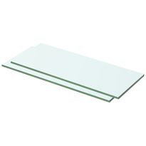 Hyllyt 2 kpl, kirkas lasi, 50x15 cm