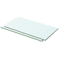 Hyllyt 2 kpl, kirkas lasi, 50x20 cm