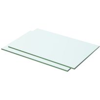 Hyllyt 2 kpl, kirkas lasi, 50x25 cm