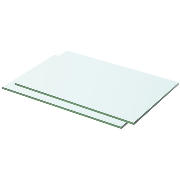 Hyllyt 2 kpl, kirkas lasi, 50x25 cm