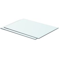 Hyllyt 2 kpl, kirkas lasi, 50x30 cm