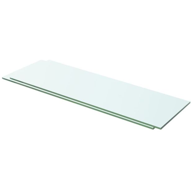 Hyllyt 2 kpl, kirkas lasi, 60x15 cm