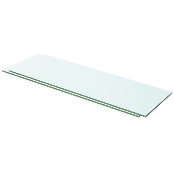 Hyllyt 2 kpl, kirkas lasi, 60x15 cm