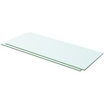 Hyllyt 2 kpl, kirkas lasi, 60x20 cm