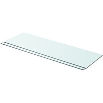Hyllyt 2 kpl, kirkas lasi, 80x25 cm