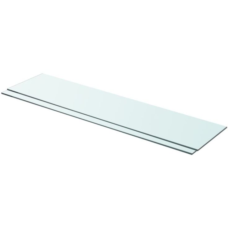 Hyllyt 2 kpl, kirkas lasi, 90x20 cm