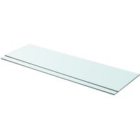 Hyllyt 2 kpl, kirkas lasi, 90x25 cm