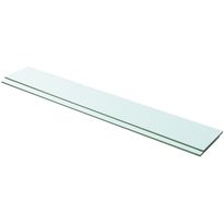 Hyllyt 2 kpl, kirkas lasi, 100x15 cm