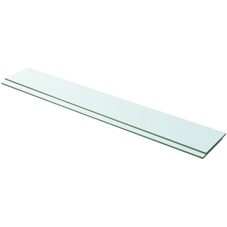 Hyllyt 2 kpl, kirkas lasi, 100x15 cm