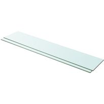 Hyllyt 2 kpl, kirkas lasi, 100x20 cm