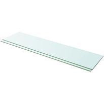 Hyllyt 2 kpl, kirkas lasi, 100x25 cm