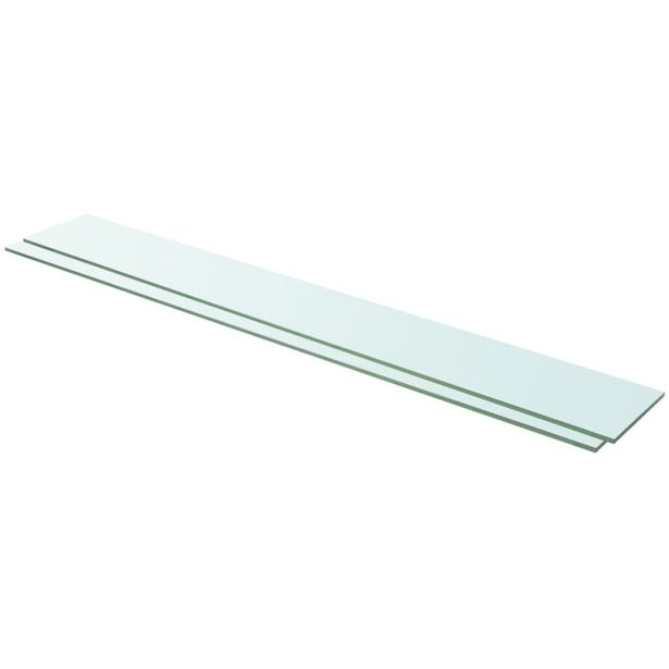 Hyllyt 2 kpl kirkas lasi 110x15 cm_1