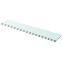 Hyllyt 2 kpl, kirkas lasi, 110x20 cm