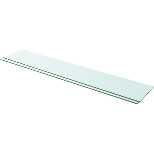 Hyllyt 2 kpl, kirkas lasi, 110x20 cm