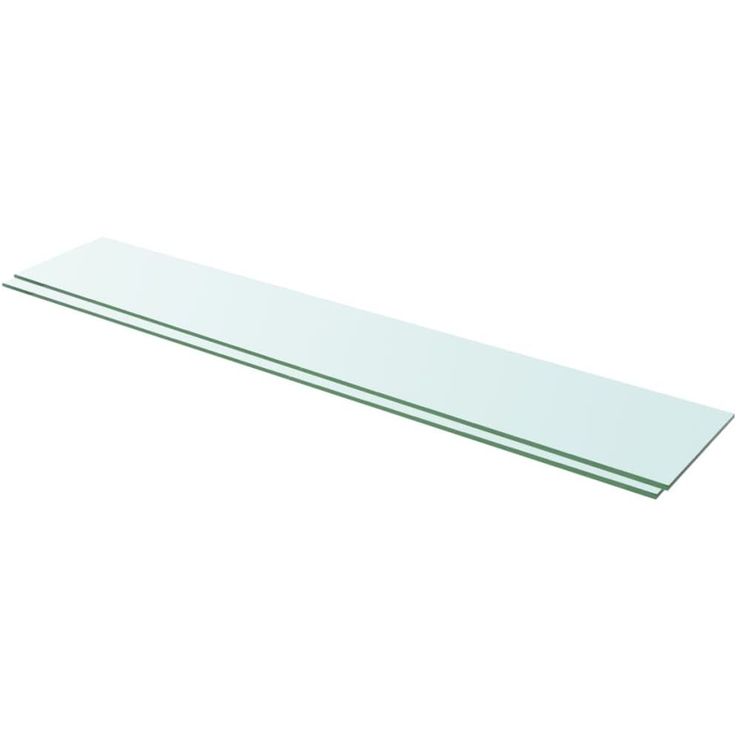 Hyllyt 2 kpl, kirkas lasi, 110x20 cm