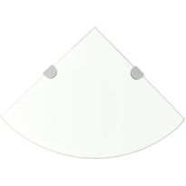 Kulmahyllyt 2 kpl kromisilla kiinnikkeillä kirkas 35x35 cm