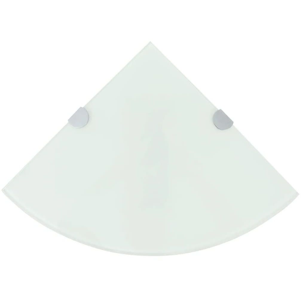 Kulmahyllyt 2 kpl kromisilla kiinnikkeillä valk. 35x35cm