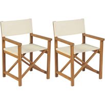 Kokoontaitettava ohjaajantuoli 2 kpl täysi tiikki