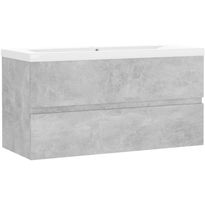 Allaskaappi sisäänrakennetulla altaalla, 90x38,5x45 cm, betoninharmaa