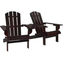 Adirondack-puutarhatuoli täysi kuusi ruskea