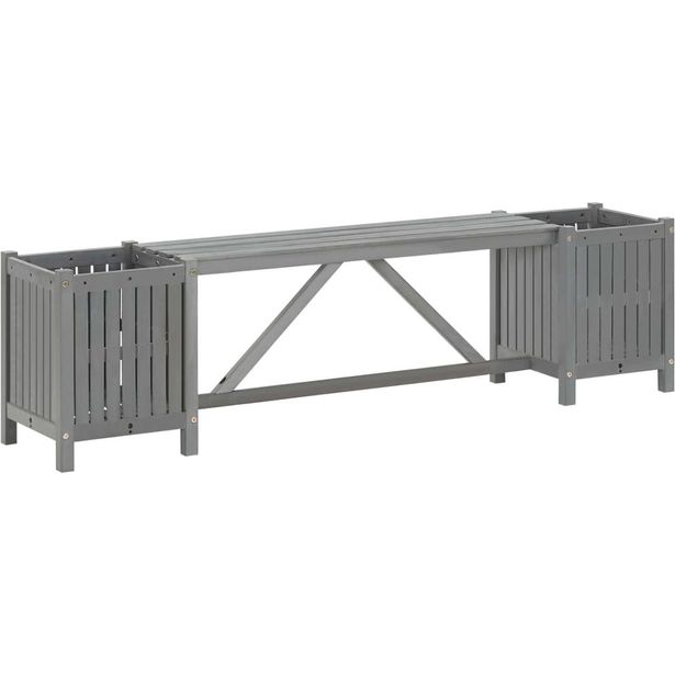 Puutarhapenkki 2 kukkalaatikolla 150 cm_1