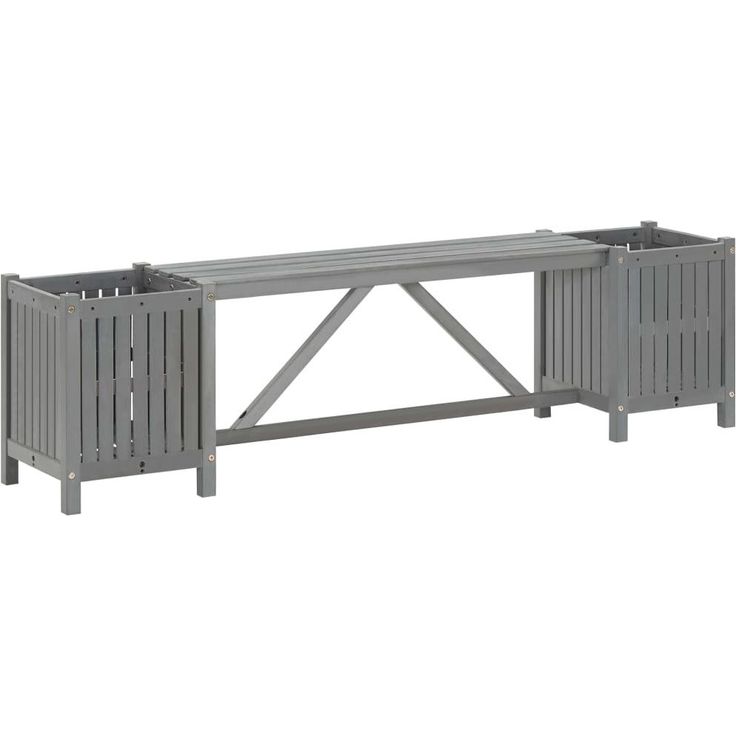 Puutarhapenkki 2 kukkalaatikolla 150 cm_1