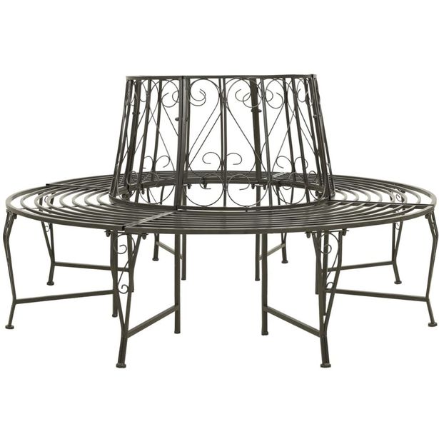 Puutarhan puunympäryspenkki 160 cm teräs_1