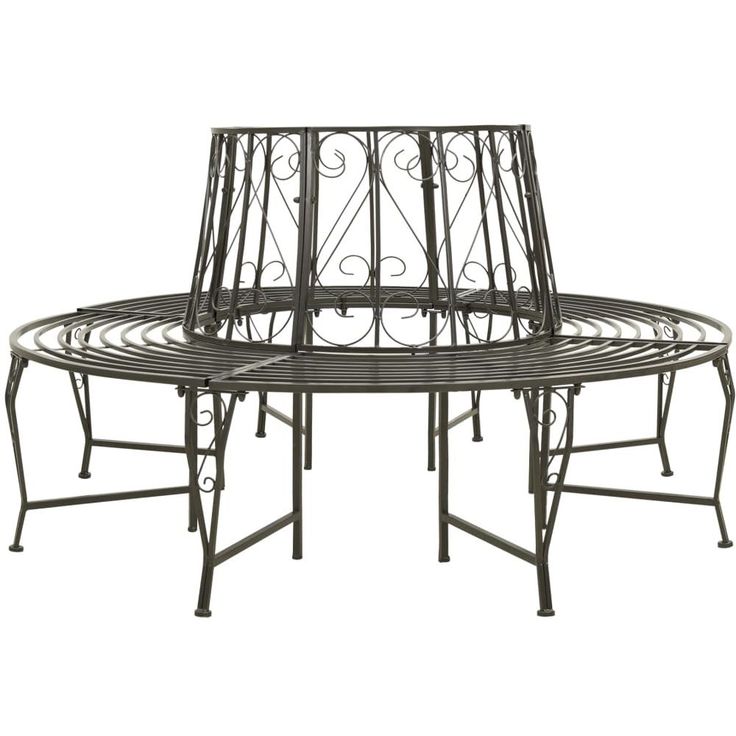 Puutarhan puunympäryspenkki 160 cm teräs_1