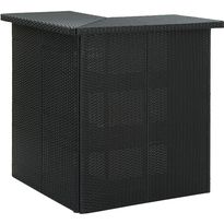 Kulmabaaripöytä musta 100x50x105 cm polyrottinki