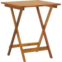 Kokoontaitettava puutarhapöytä 60x60x75 cm täysi akaasiapuu