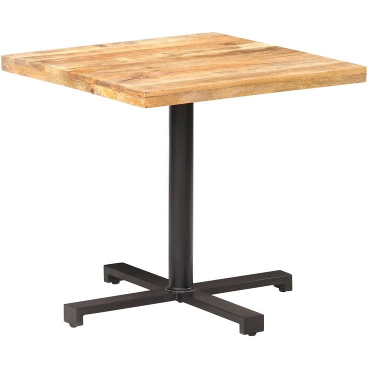 Bistropöytä neliö 80x80x75 cm karkea mangopuu_1