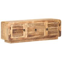 Tv-taso karkea mangopuu 120x30x40 cm