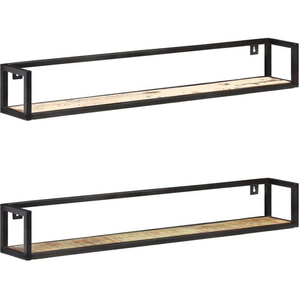 Seinähyllyt 2 kpl 120 cm kierrätetty täyspuu_1